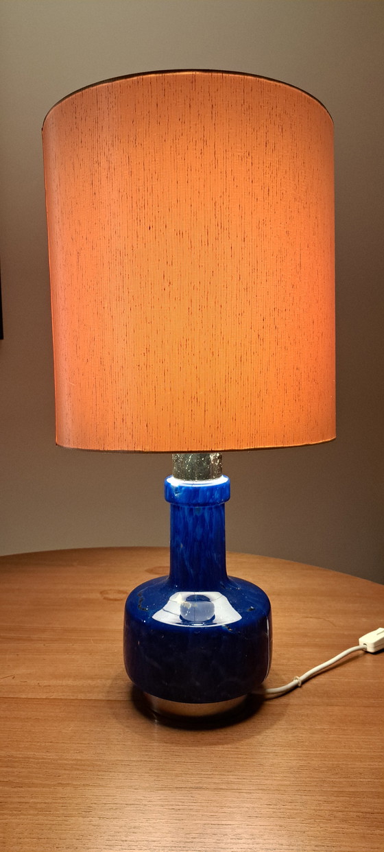 Image 1 of Vintage Floor Lamp with Glass Base – Retro 70s Style