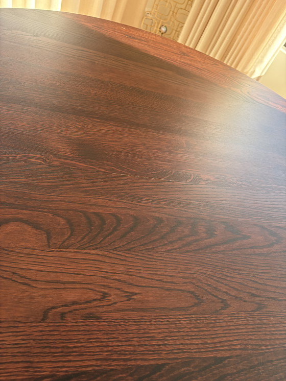 Image 1 of Ronde eiken eettafel van Unit 14