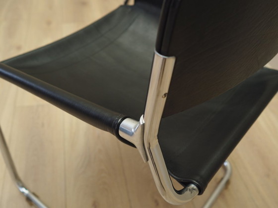 Image 1 of Leather chair, Italian design, 1970s, production: Italy