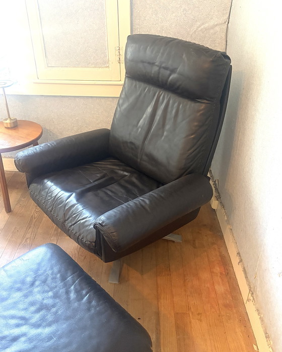 Image 1 of Fauteuil lounge De Sede DS31 + repose-pieds