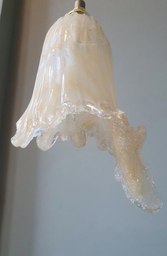 Image 1 of Lámpara antigua de Murano de cristal color ámbar