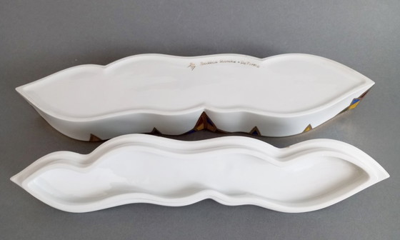 Image 1 of Hungarian De!Forma Design Group /Monika Bedécs /Zsolnay Postmodern Box With Lid 1997