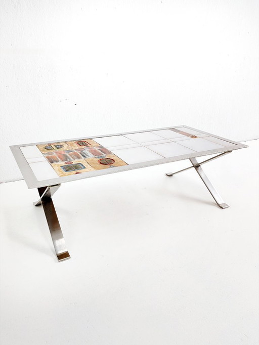 Salontafel van keramische tegels van Jean Gregorieff voor Roche Bobois, jaren 70