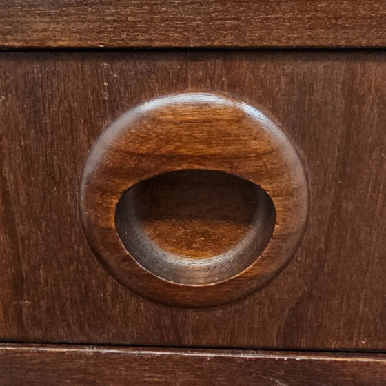 Image 1 of Vintage wall cupboard sideboard with glass doors