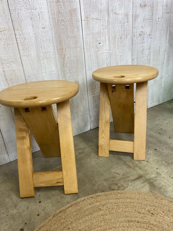 Image 1 of Par de taburetes plegables