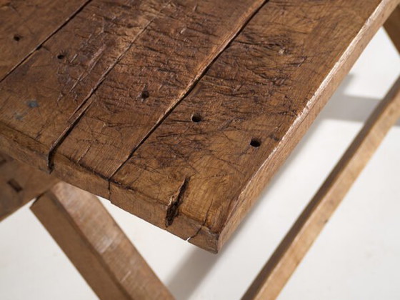 Antiker Esstisch in X-Form (ca. 1920) #16 – Esstische, Rustic (photo 18 of 40)