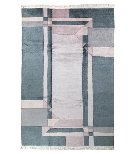 Original Modern Designer aus Hochlandwolle Teppich Nepal 296 x 200 cm 