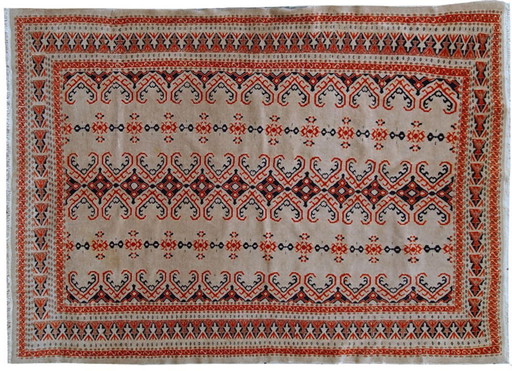 Handgeknüpfter Vintage-Teppich aus Buchara, Usbekistan, 127 cm x 173 cm (4,1' x 5,6'), 1960er Jahre - 1C491