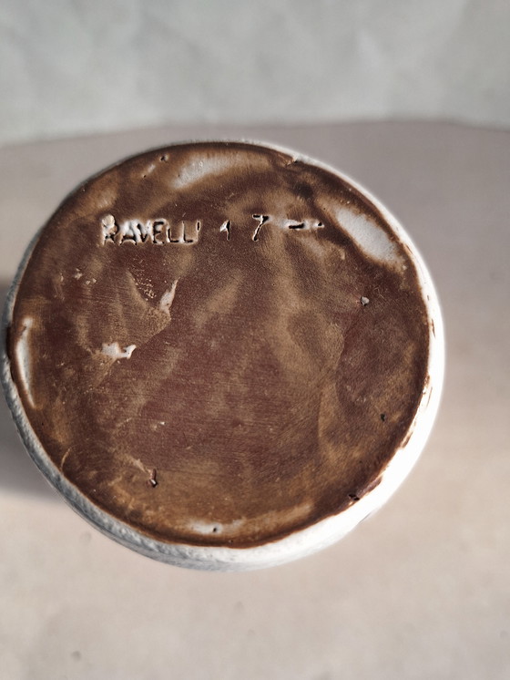 Image 1 of Jaap Ravelli's vintage ceramic vase with a lightning bolt. 1953.