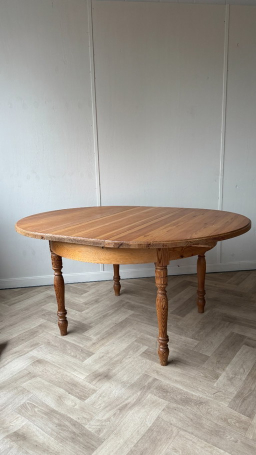 tavolo allungabile in pino, francese