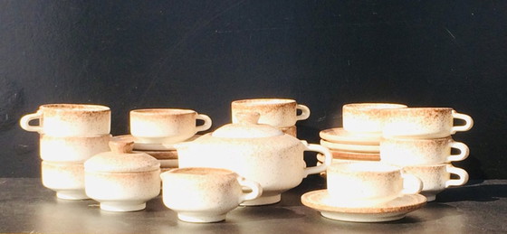 Image 1 of Vintage 60s ' Fat Lava West-Germany ' brutalist servies