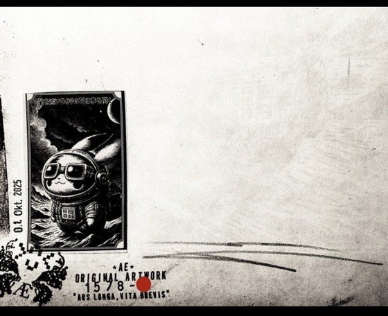 Image 1 of Kunstwerk Pikachu (Pokemon) Cosmic Wanderer