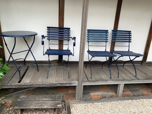 Blue Metal Folding Garden Set. – tuinsets (photo 2 of 5)