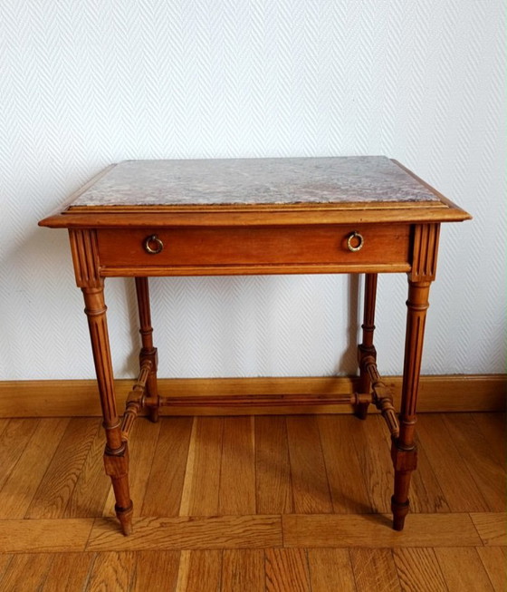 Image 1 of Mesa de centro de mármol estilo Luis XVI