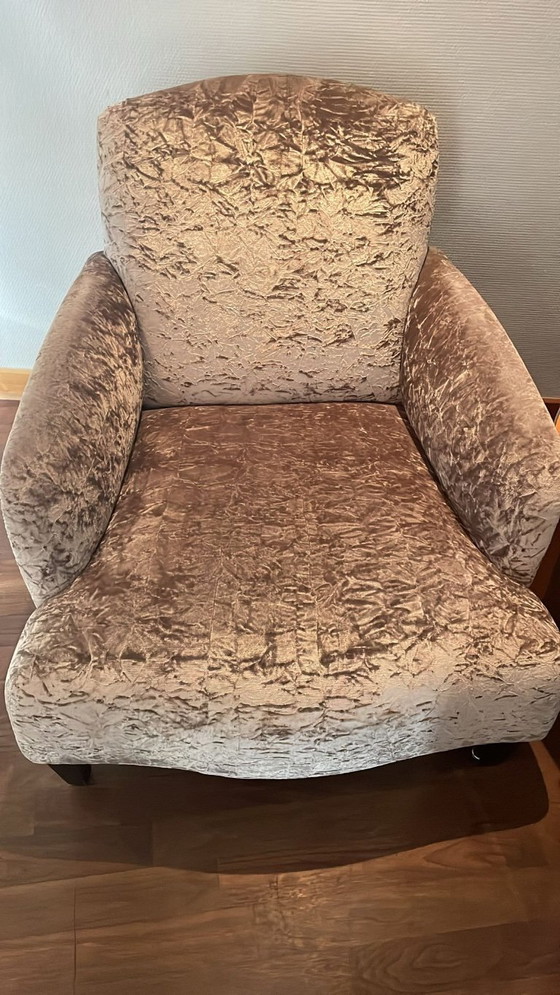 Image 1 of Fauteuil lounge design « Gorgeous » de John Hutton pour Donghia (x2)