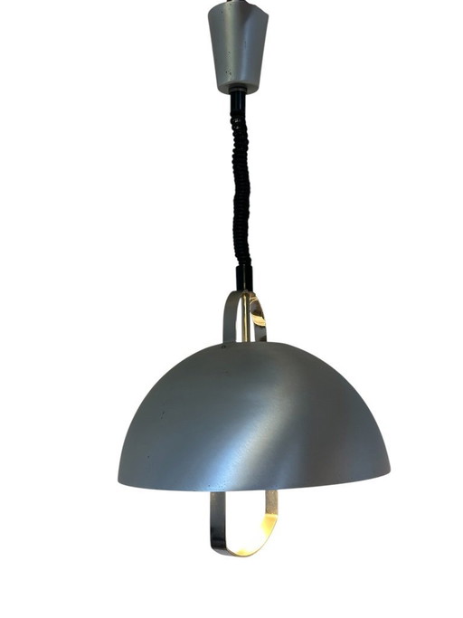 lustre up and down en métal brossé 1970