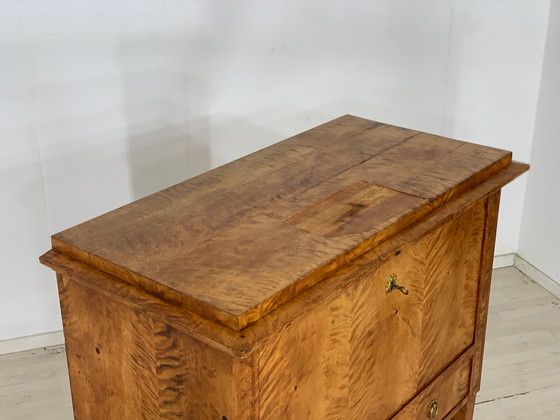 Image 1 of Biedermeier secretaire schrijfkast ladekast rond 1830