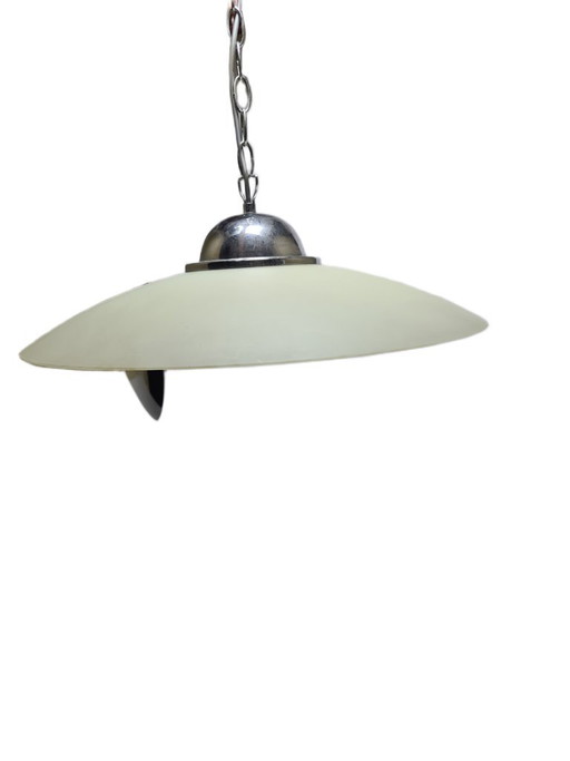 Kroonluchter in postmoderne stijl, Polen, jaren 70 – Glass, Metal