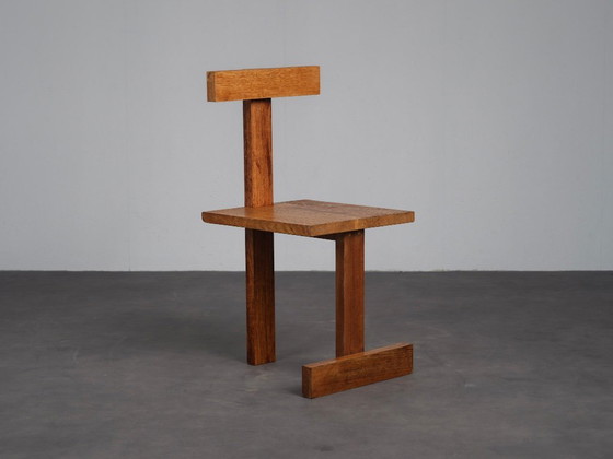 Rara coppia di sedie moderniste con schienale a T, Paesi Bassi, anni '60 – Sedie da pranzo, Wood (photo 4 of 10)