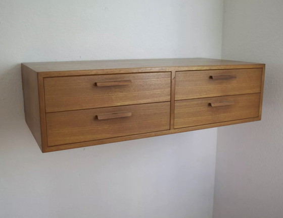Image 1 of Teak Wall Drawer Module By Kai Kristiansen For Feldballes Møbler, 1960s