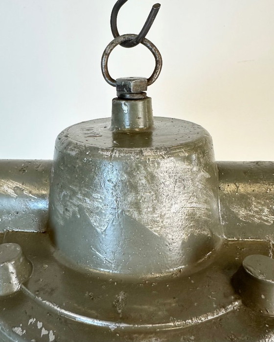 Image 1 of Industrial Cast Aluminium Cage Pendant Light, 1960s