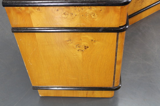 Image 1 of 1950s Pair of Bedside Tables/Nightstands in Birch Finish, Czechoslovakia