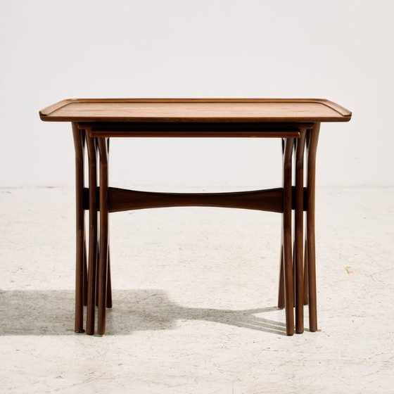 MK11124 Teak Bijzettafels van Johannes Andersen voor CFC Silkeborg, Set van 3 – Wood (photo 2 of 13)