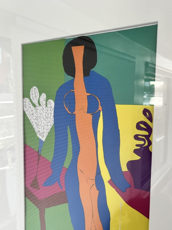 Matisse (1950) In cornice di noce + vetro + passe-partout museale – Henri Matisse, Stampe artistiche, Glass (photo 4 of 6)