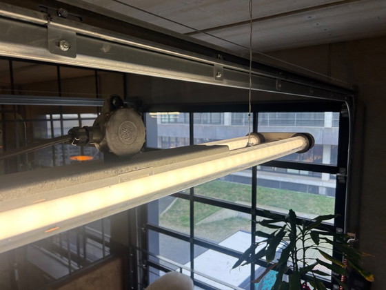 Image 1 of 6 lampade da balcone TL vintage industriali VEB Leuchtenbau Arnstadt