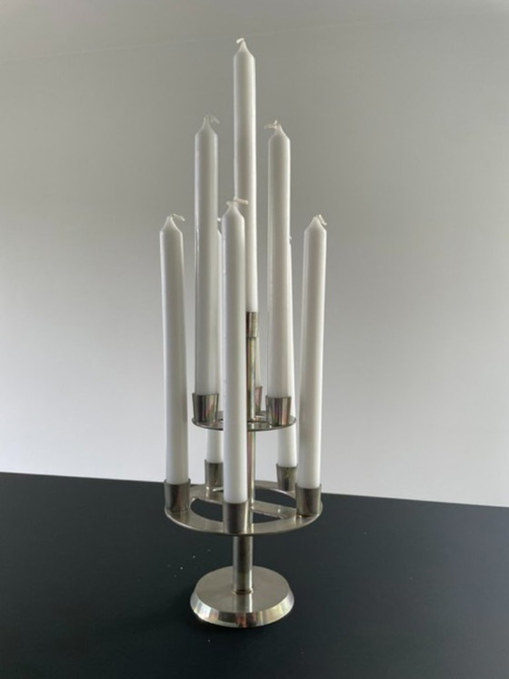 Image 1 of Kandelaar 9 kaarsen etagere metaal 30 cm