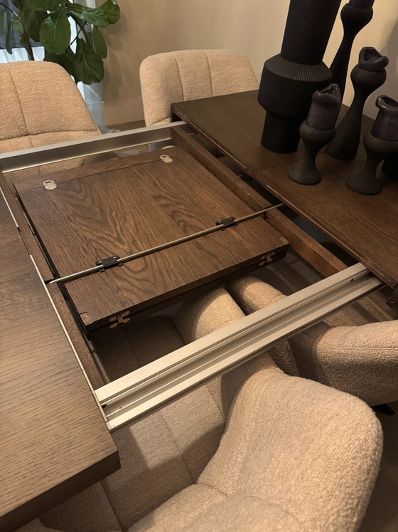 Mesa de comedor extensible de nogal – Mesas de comedor, Metal, Madera (photo 3 of 8)
