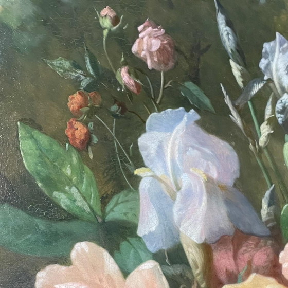 Henri Robbe, Bunch of Flowers Still Life, Oil on Panel, 1840s – Paintings & Drawings, Wood (photo 2 of 18)