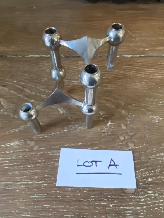 Image 1 of Lotto A set di 2 candelieri modulari NAGEL 1970