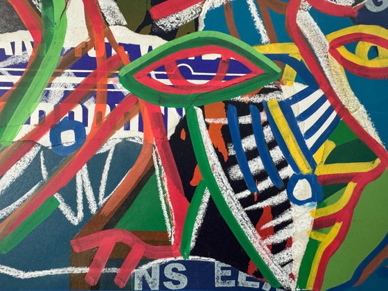 Image 1 of Thomas van der Linden - Mixed media collage on canvas
