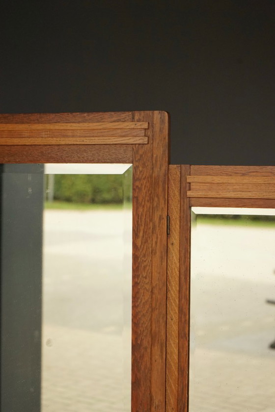Image 1 of Haagse School Art Deco Dressing Table in oak. 1930s