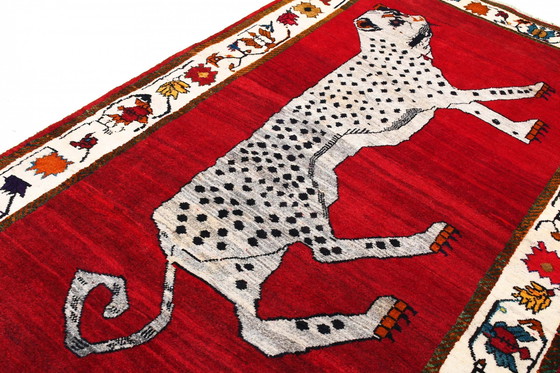 Image 1 of Gabbeh Shiraz Nomadenteppich Mit Tiger-Motiv – 227 x 131 cm