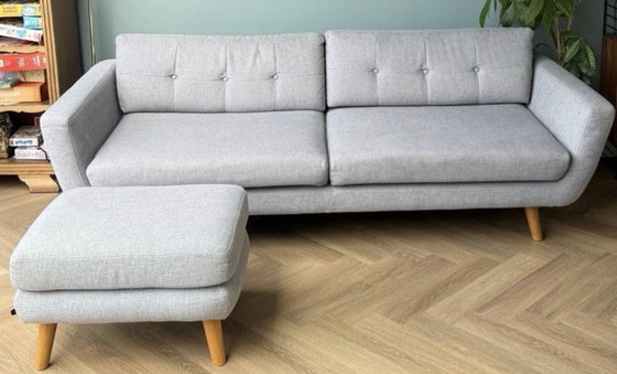 Image 1 of Vera 3-zitsbank met Georg voetenbank CoolGrey