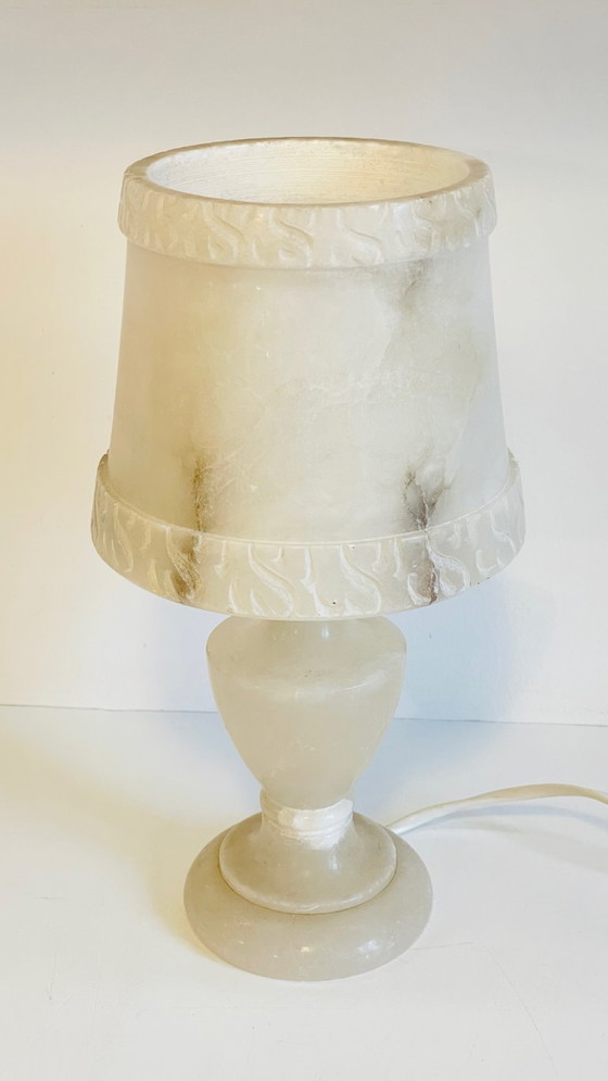 Image 1 of Geometrische albasten lamp, jaren 70
