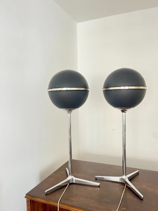 Original vintage Grundig Audiorama 7000 / 8000 Spherical Speakers – Iconic 1970s German Design