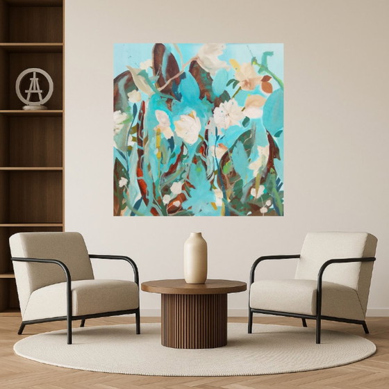 Acrylverfschilderij #Flora 100x100cm – joart, Schilderijen & Tekeningen, Canvas (photo 7 of 15)