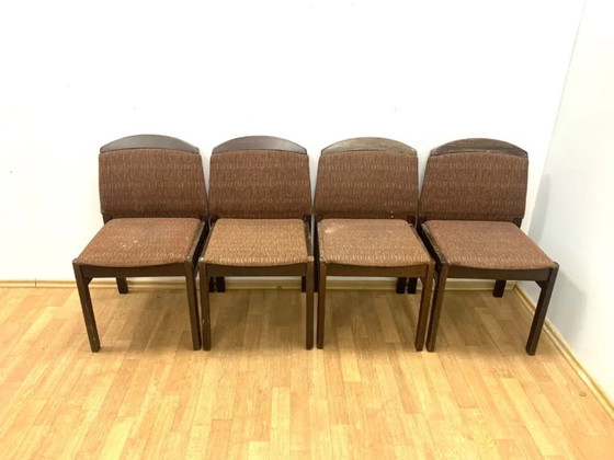 Image 1 of Set aus 4 Retro-Hikor-Stühlen, 1980er Jahre, Tschechoslowakei