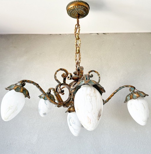 Vintage brutalist chandelier