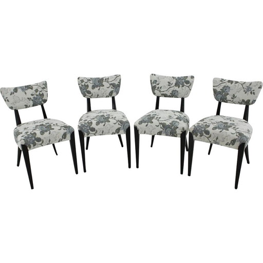 Set van 4 vintage eetkamerstoelen door Jindrich Halabala, Tsjecho-Slowakije 1950