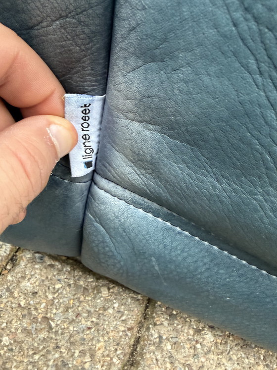 Image 1 of Borsa Ligne Roset Togo Corner 100% autentica in pelle originale Petrol Blue.