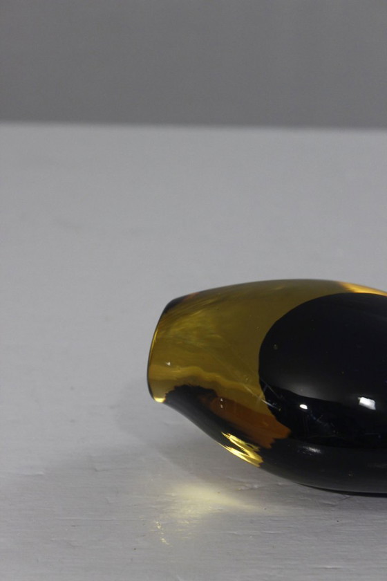 Image 1 of Vintage vrijgevormde vaas ondergedompeld Muranoglas Sommerso Poli Italië jaren 70