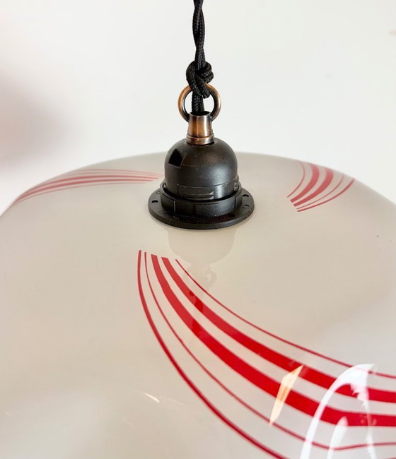 Image 1 of Vintage Glass Ceiling Light, 1970s