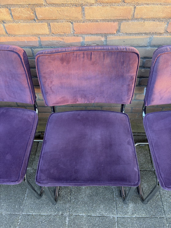 Image 1 of 7 Zuiver Ridge Rib Tubular Frame Chairs