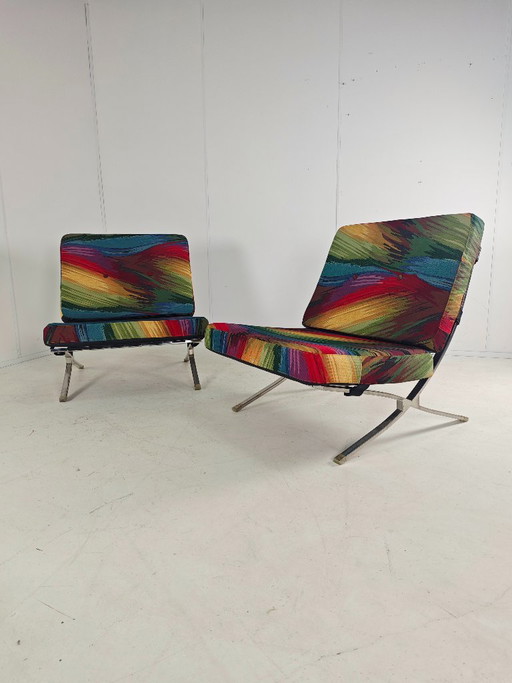 Fauteuils Colorés Uniques - Lot De 2 - Inspirés Du Barcelona Chair