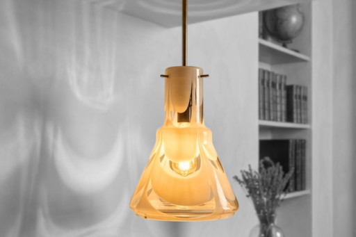 Gorgeous Vintage 1970s Blown Glass Chandelier