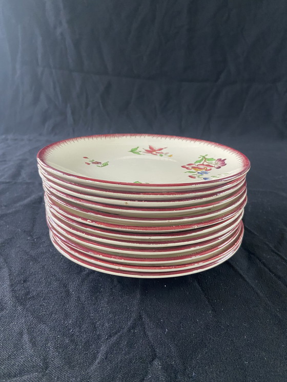 Image 1 of Serie von 12 Tellern Digoin Saargemünd "Straßburg